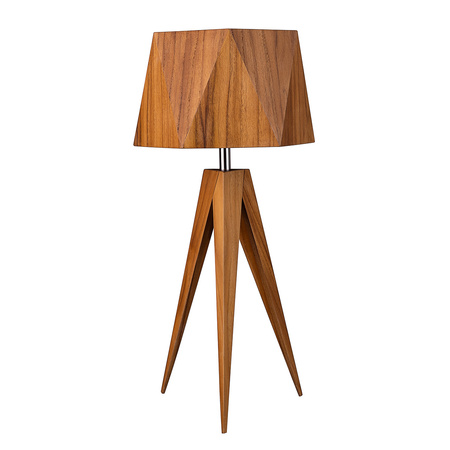 Lampa stołowa Angular Brązowy, Drewno Quintiesse Accord QN-ANGULAR-TL-TEAK