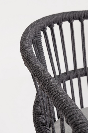 BIZZOTTO krzesło barowe ogrodowe          ODIVELAS czarne