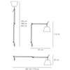Tolomeo Table Mega ARTEMIDE 42cm szary 0778010A+0772010A