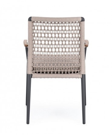 BIZZOTTO krzesło ogrodowe MADDOX beżowe