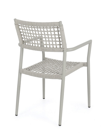 BIZZOTTO krzesło ogrodowe CALETA SATURN   szare