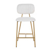 RICHMOND krzesło barowe XENIA 65 cm WHITE BOUCLÉ białe