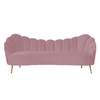 RICHMOND sofa COSETTE PINK - welur, podstawa złota