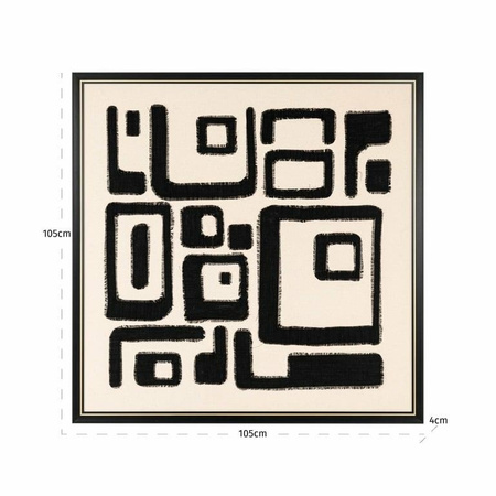 RICHMOND obraz SHANITA 105x105 cm         biało-czarny