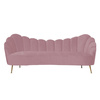 RICHMOND sofa COSETTE PINK - welur, podstawa złota