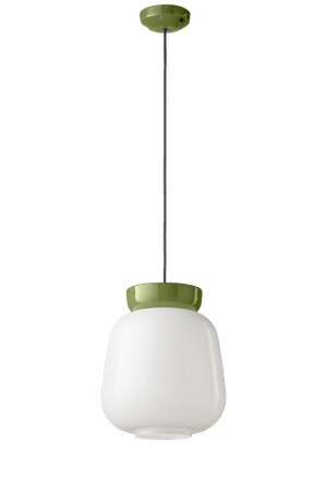 SOSPENSIONE VETRO BIANCO LATTE - MILK WHITE GLASS PENDANT CORCOVADO Ferroluce C2742-VLT