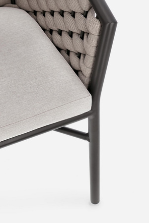BIZZOTTO krzesło ogrodowe MARGALIDA       antracyt / beż