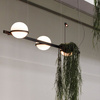 Vibia Palma Lampa Wisząca LED, 4-punktowa, szer. 195, wys. 200 GL 47 cm, Grafitowy Mat Opal Mat