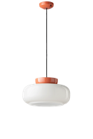 SOSPENSIONE VETRO BIANCO LATTE - MILK WHITE GLASS PENDANT MARACANA' Ferroluce C2743-ALT