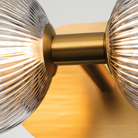 Kinkiet Palmas - 2 źródła światła - Szczotkowane złoto Quintiesse Eurofase QN-PALMAS-2W-BG