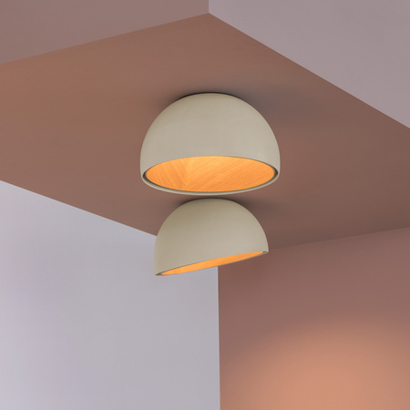 Vibia Duo Lampa Sufitowa LED Prosta 4000 K, 35, wys. 19 cm, Kremowy Mat Dąb