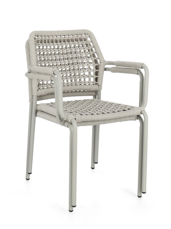 BIZZOTTO krzesło ogrodowe RAJADA szare