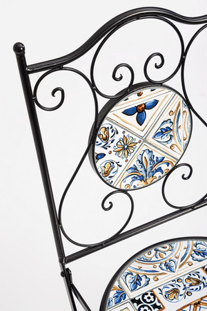 BIZZOTTO krzesło ogrodowe składane        MYKONOS czarne