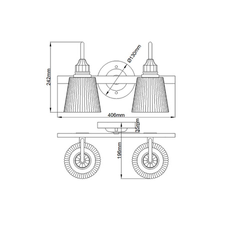 Kinkiet Addison - 2 źródła światła Addison Quintiesse  QN-ADDISON2-BATH