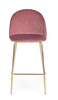 BIZZOTTO krzesło barowe CARRY VELVET      różowe