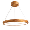 Lampa wisząca Angular Brązowy, Drewno Quintiesse Accord QN-ANGULAR-RING-LED-80-TEAK