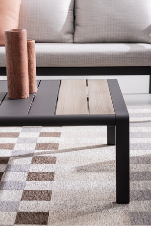 BIZZOTTO zestaw ogrodowy ELNA antracyt    / beż