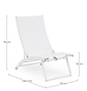 BIZZOTTO leżak ogrodowy TAYLOR biały