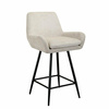 RICHMOND krzesło barowe LINSEY obrotowe jasnobeżowe
