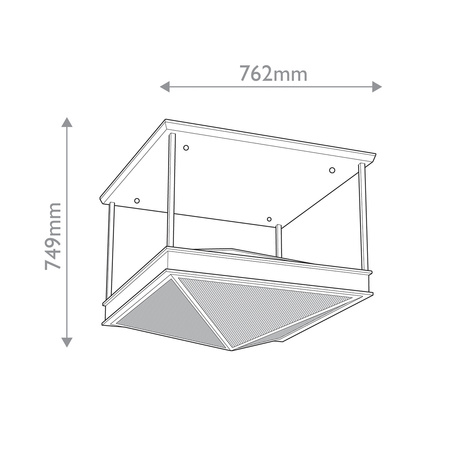 Półplafon Cairo - 4 źródła światła - Miejski brąz Quintiesse QN-CAIRO-SF-UBZ-CR