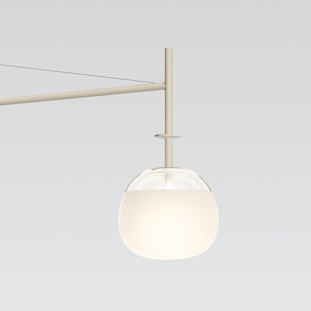 Vibia Tempo Lampa Ścienna LED ze Ściemniaczem i Przewodem, 116.5 GL, 13 cm, Kremowy Mat