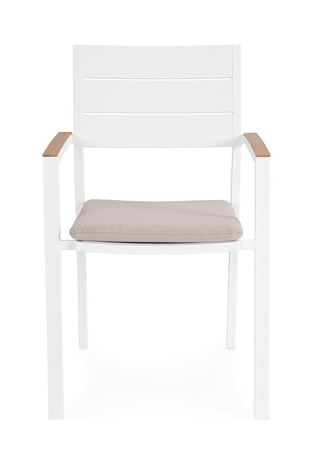 BIZZOTTO krzesło ogrodowe ZELMAR białe