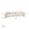 RICHMOND sofa czteroosobowa LUSSO beżowa