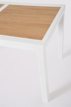 BIZZOTTO stół ogrodowy HILIJA 140-210     biały / rozkładany