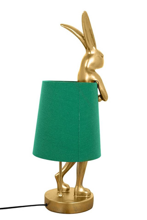 KARE lampa stołowa RABBIT 68 cm  złota / zielona