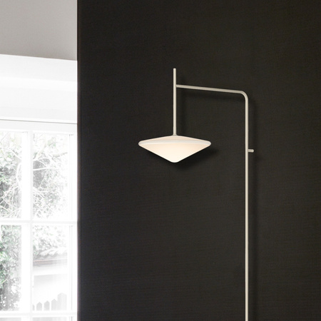 Vibia Tempo Lampa Ścienna LED ze Ściemniaczem i Przewodem, 40.3 GL, 20.5 cm, Kremowy Mat