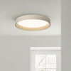 Vibia Duo Lampa Sufitowa LED 2700 K, średnica 78.5cm, wys. 12.5 cm, Kremowy Mat Dąb