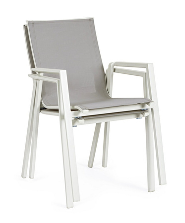 BIZZOTTO krzesło ogrodowe KRION szare