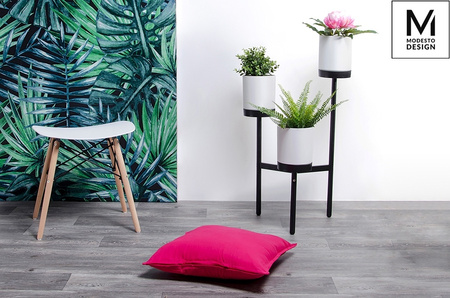 MODESTO stołek BORD biały - polipropylen, podstawa bukowa