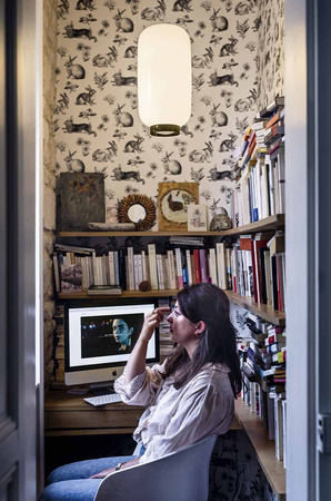 Lampa wisząca Chouchin Reverse 2-Biało-czarny FOSCARINI