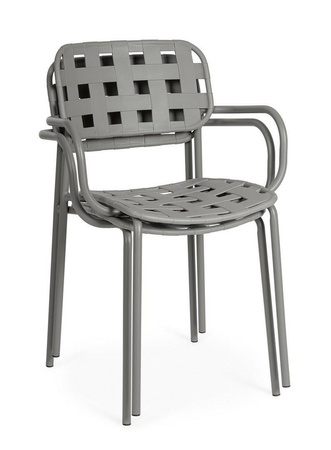 BIZZOTTO krzesło ogrodowe CLOVER ARM      szare
