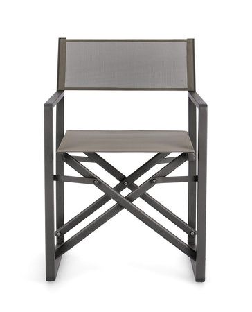 BIZZOTTO krzesło ogrodowe / reżyserskie   KONNOR szare