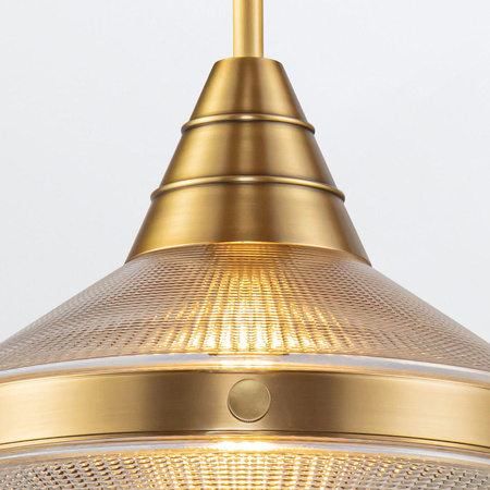 Lampa wisząca Willard - 1 źródło światła - Vintage mosiądz Quintiesse QN-WILLARD-P-VBS-PG