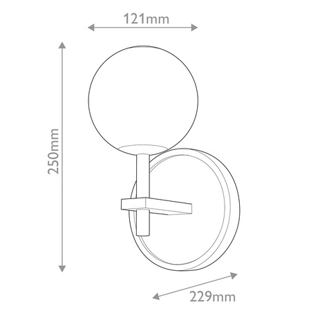 Kinkiet LED Marni - Naturalny mosiądz Quintiesse QN-MARNI-1WB-NBR