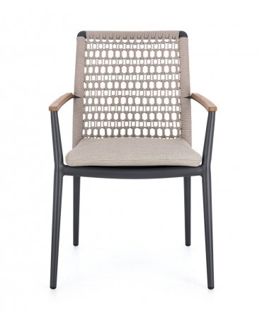 BIZZOTTO krzesło ogrodowe MADDOX beżowe