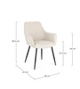 BIZZOTTO krzesło CORA ARM czarny /        beżowy