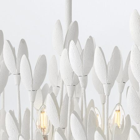 Lampa wyspowa Flora - 10 źródeł światła - Tynk strukturalny Quintiesse QN-FLORA10-WHT