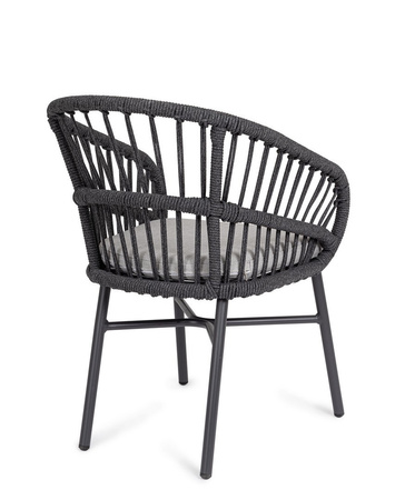 BIZZOTTO krzesło ogrodowe ODIVELAS        czarne