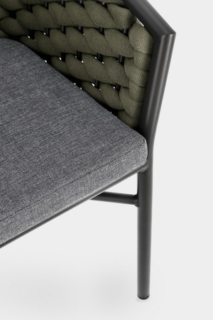 BIZZOTTO krzesło ogrodowe MARGALIDA       szare / zielone
