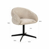 RICHMOND krzesło obrotowe ANGELINA        beżowe