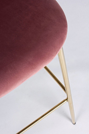 BIZZOTTO krzesło barowe CARRY VELVET      różowe