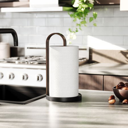 UMBRA stojak na ręcznik papierowy         BELLWOOD czarny/orzech