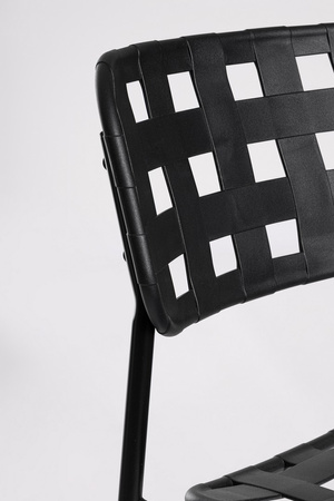 BIZZOTTO krzesło ogrodowe CLOVER czarne
