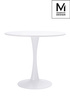 MODESTO stół TULIP FI 90 biały - MDF, podstawa metalowa