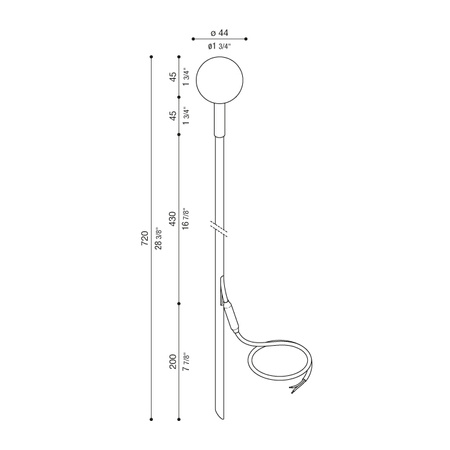 Lombardo LT14910AN lampa z grotem ziemnym Linfa O 80