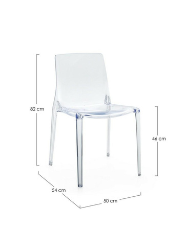 BIZZOTTO krzesło ogrodowe ADELE           transparentne
